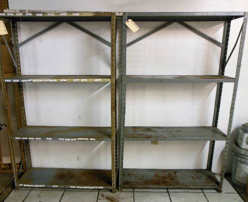 lot 184 image: Two Metal Shelves