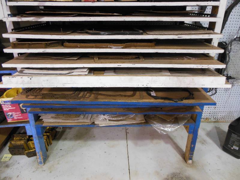 lot 90 image: Nine Shelves of Transmission Pan Gaskets