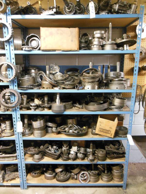 lot 102 image: Transmission Parts (Shelving is the following lot)