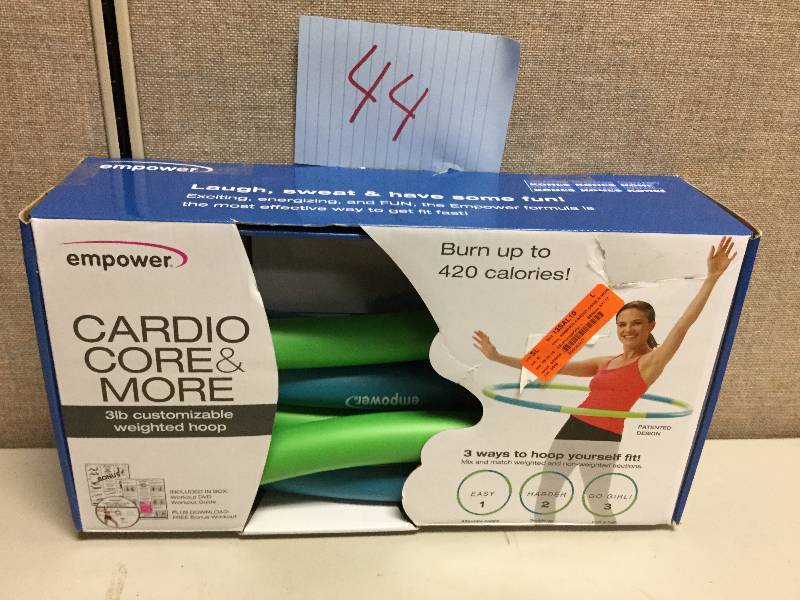 lot 44 image: Empower Cardio Core and More 3 LB Customizable weighted Hoop