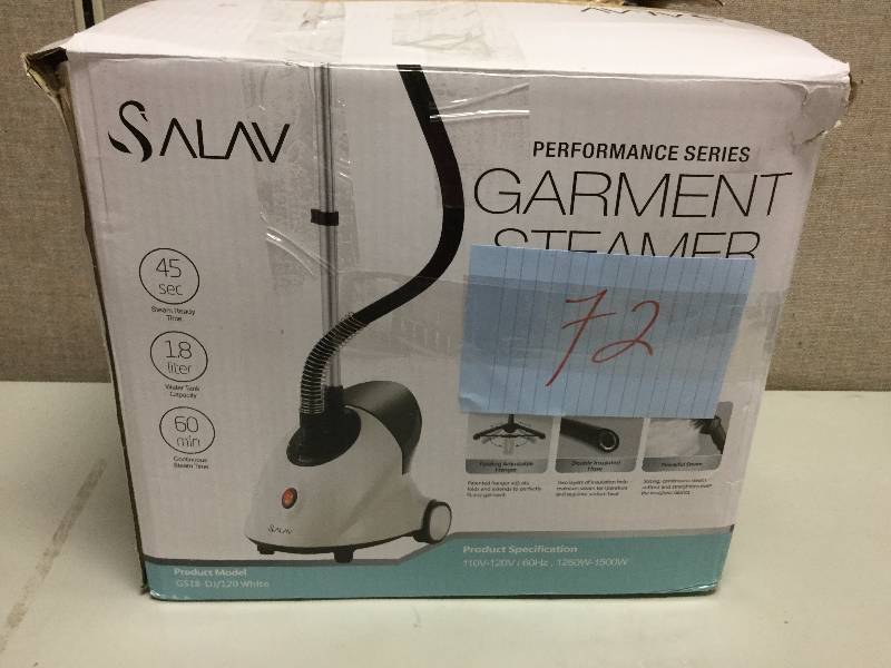 lot 72 image: Salav Garment Steamer Open box no signs of being used