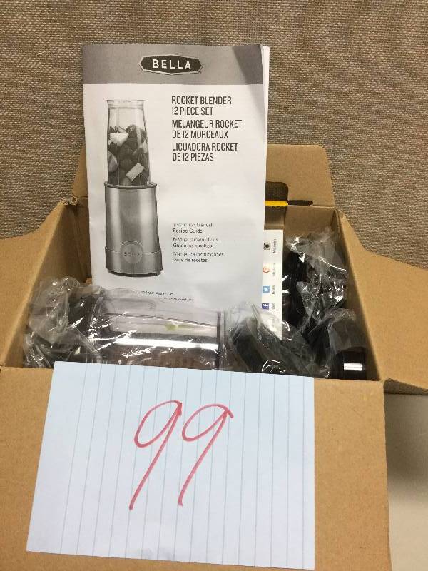 lot 99 image: Bella Rocket Blender 12 Pc Open box never used