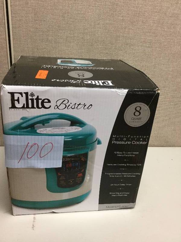 Elite bistro 8 quart pressure online cooker