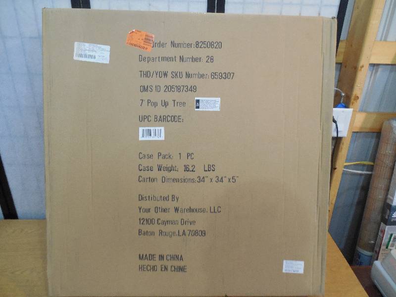 lot 34 image: National Tree Company 7 Ft. Pop-up Artificial Christmas Tree With Decorations And 200 Clear Lights