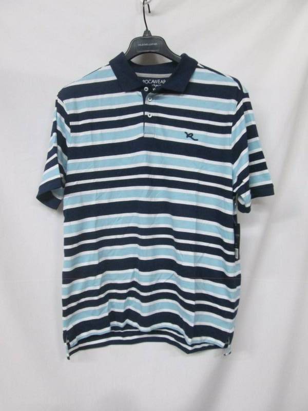 lot 55 image: Rocawear Mens Striped Pique Polo Shirt