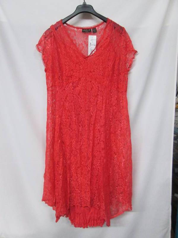 lot 57 image: Lola P Womens Plus Lace Double Ruff Dress