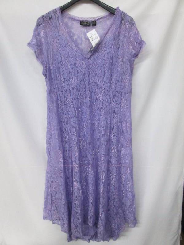 lot 56 image: Lola P Womens Plus Lace Double Ruff Dress