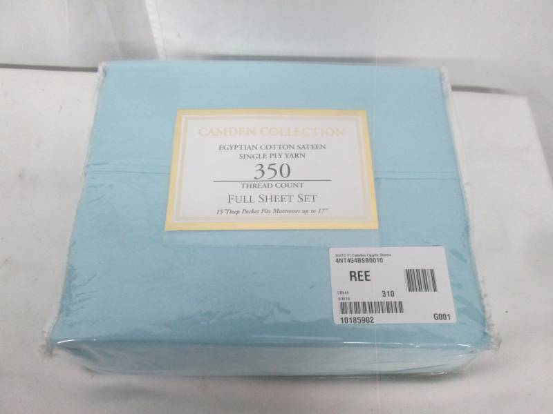 lot 40 image: Camden 350 Thread Count Egyptian Cotton Sheet Set - Full