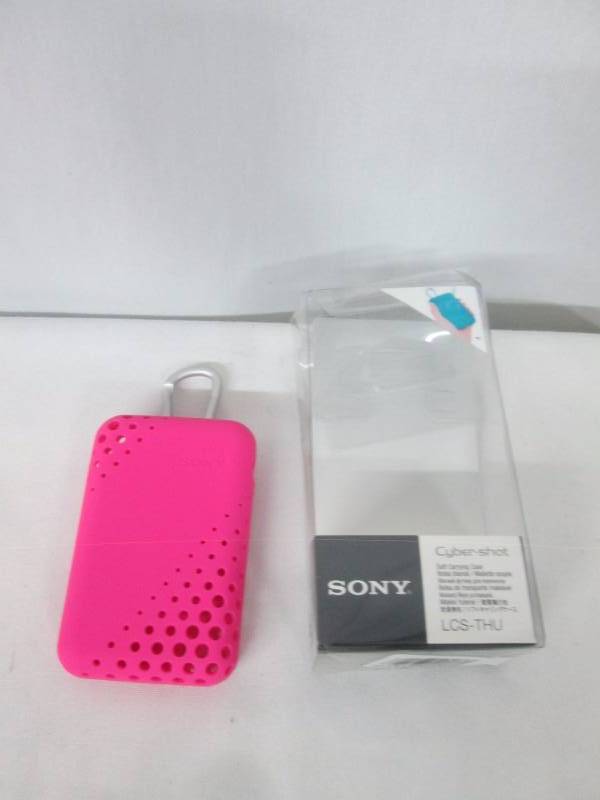 lot 49 image: Sony Cyber-shot Digital Camera Case in Pink