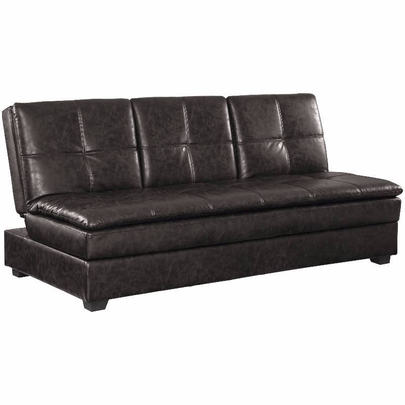 lot 7 image: Serta Kingsley Black Leather-Look Dream Convertible Sofa
