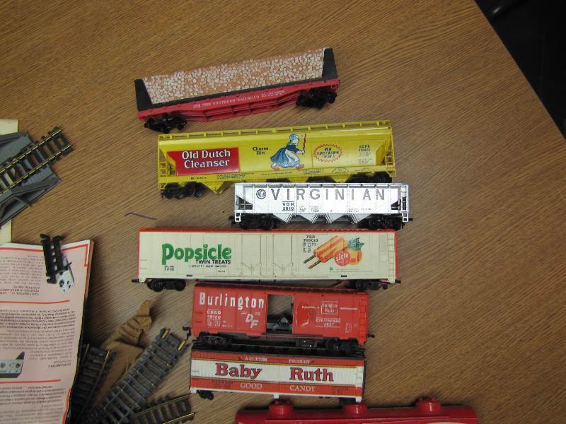 Box Full of Tracks and Rail Cars (Train set)