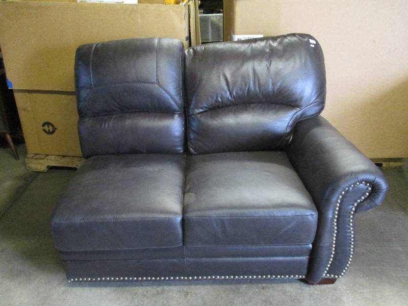 4 Brown Leather Sofa End