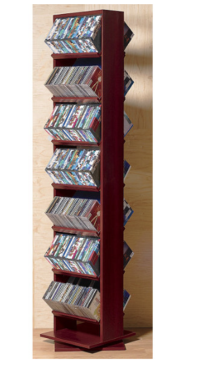 alcove Revolving Media Storage Tower - Black