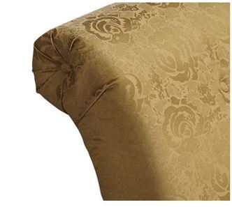 lot 33 image: Tasseled Gold Chaise Lounge