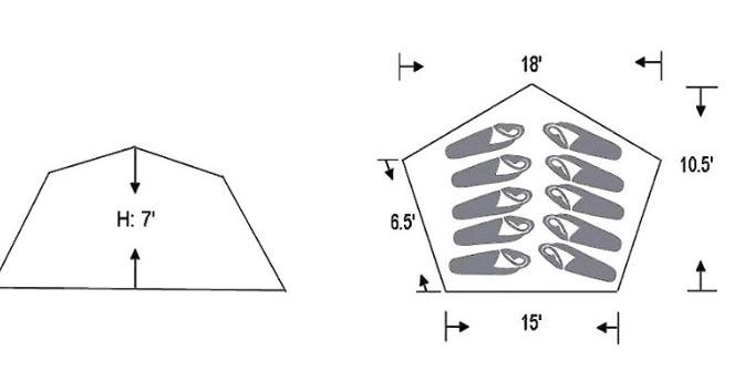 lot 133 image: Outdoor Spirit 18 x 10 10-Person Dome Tent