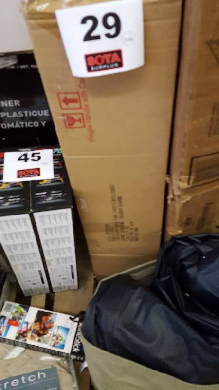 lot 29 image: Intel Lowboy Cabinet wplug-in Dk Walnut