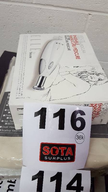 lot 116 image: Beurer Electric Manicure Pedicure Kit with Powerful Nail Drill and Toolbox