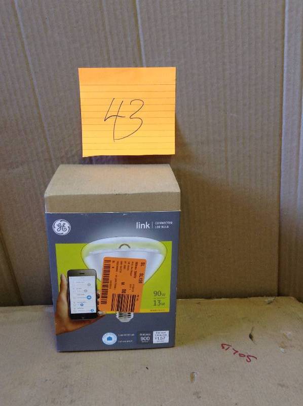 lot 43 image: GE Link 90W Equivalent Bright White Connected Home Flood LED Bulb