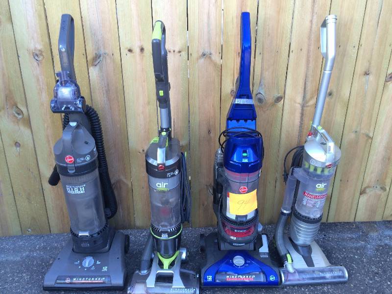 lot 94 image: Lot of 4 assoted vacuums- this items are for parts or repair