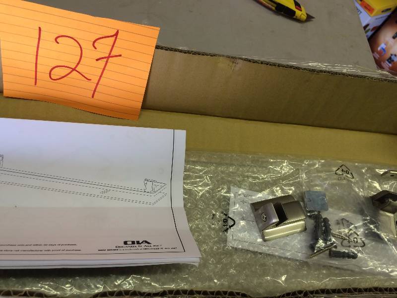 lot 127 image: Bathroom Glass Shelf New open box to display item