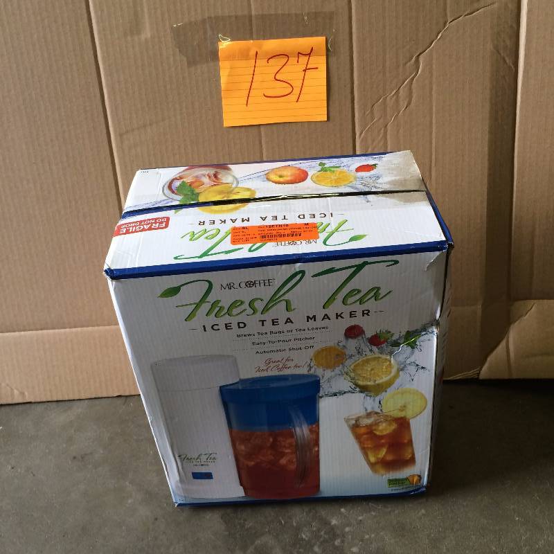 lot 137 image: Mr Coffee Fresh Ice Tea Maker open box never used