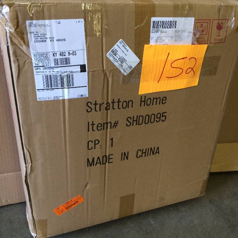 lot 152 image: Stratton Home Vemsigton Station Wall Clock in original box box open to display item new