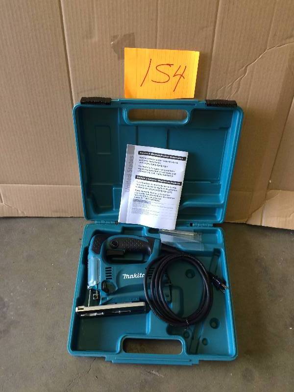 lot 154 image: Makita Jig Saw 4329K This item is a Customer order - customer canceled order before it shipped and could not be placed back on the shelf- item is new