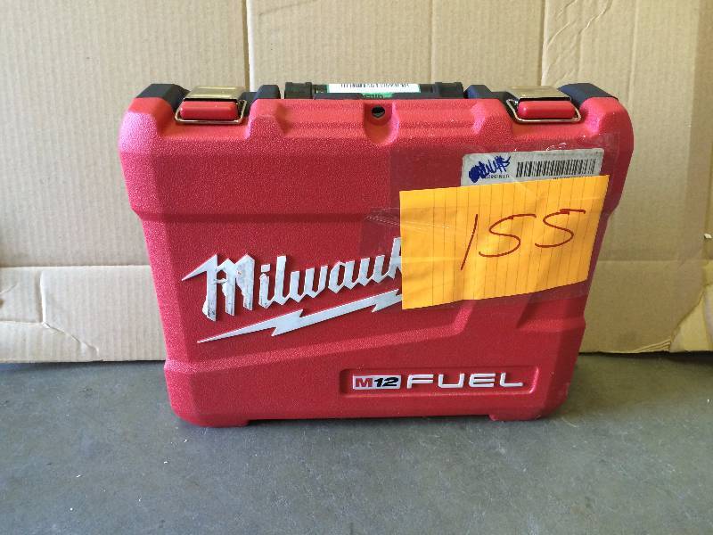 lot 155 image: Milwaukee M12 Fuel Model 2453-22 12 volt 14 impact Driver Includes battery and charger in like new condition