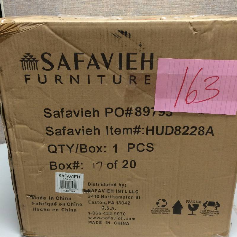 lot 163 image: Safavieh HUD8228A Ottman new in Box - stock and actual pictures shown