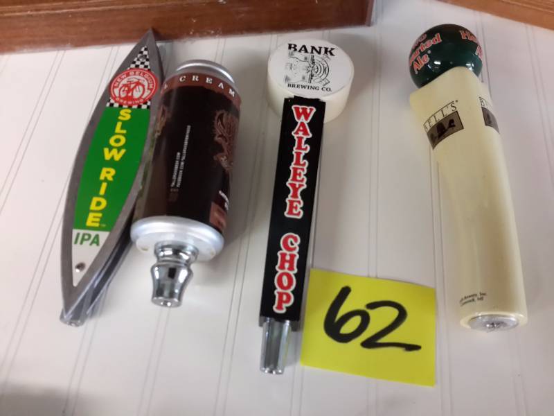 lot 62 image: 4 Beer Tapper handles as shown