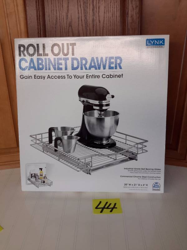 lot 44 image: Roll out cabinet drawer.. New in box
