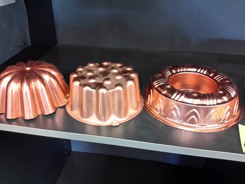 lot 100 image: Copper Jello Molds