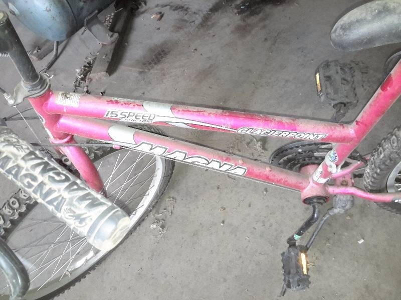 lot 159 image: Magna, 15 speed womens bike.. Needs cleaning and air in tires, but looks to be good shape.