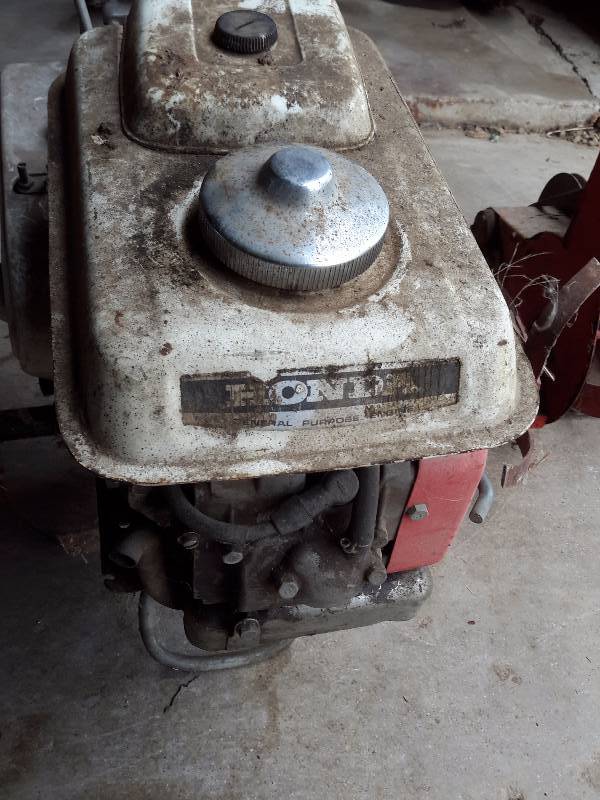 lot 130 image: HONDA, Roto Tiller with Snow Blower Attachment