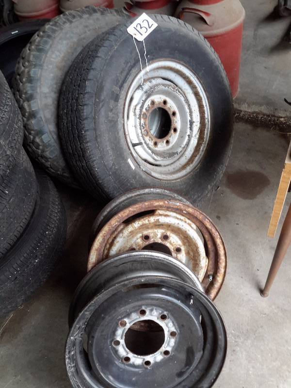 lot 132 image: Misc. Tires and Rims as shown.