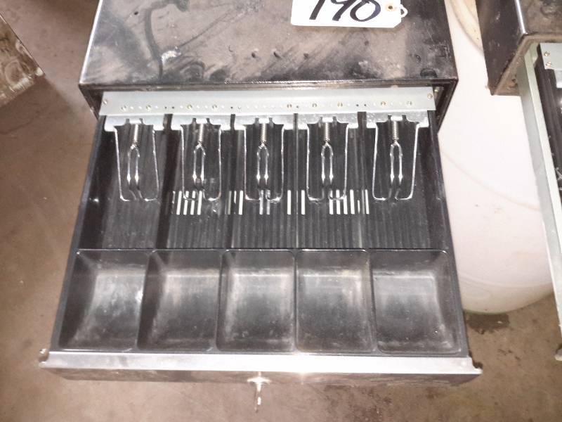 lot 190 image: 2, locking cash register drawers.. Work well