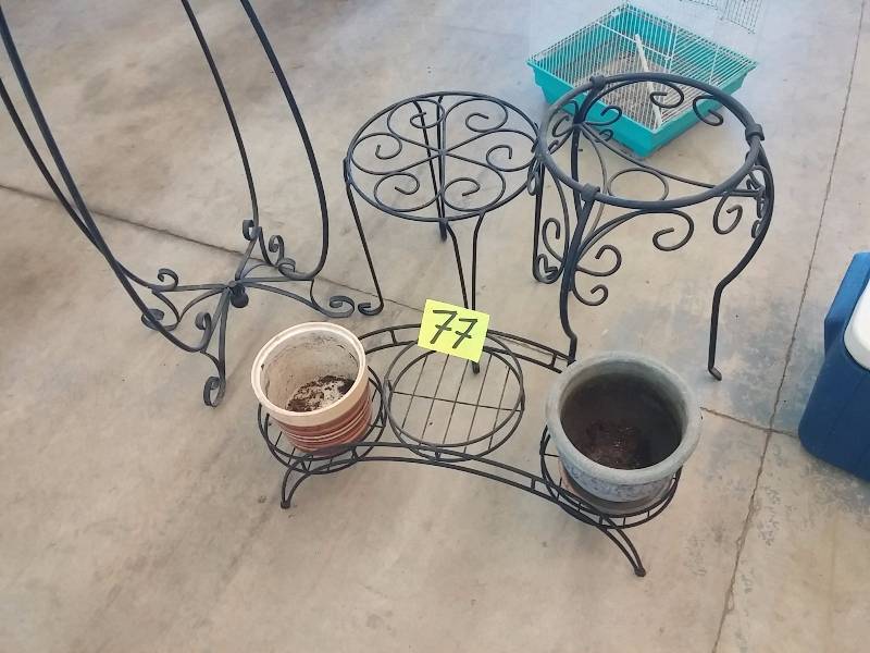 lot 77 image: Lot of plant stands.. See pictures
