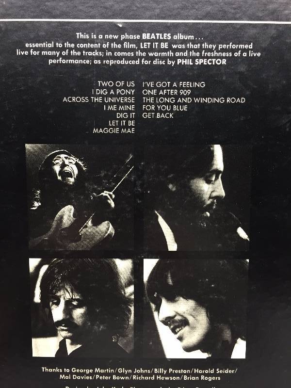 lot 4 image: THE BEATTLES ALBUM, LET IT BE