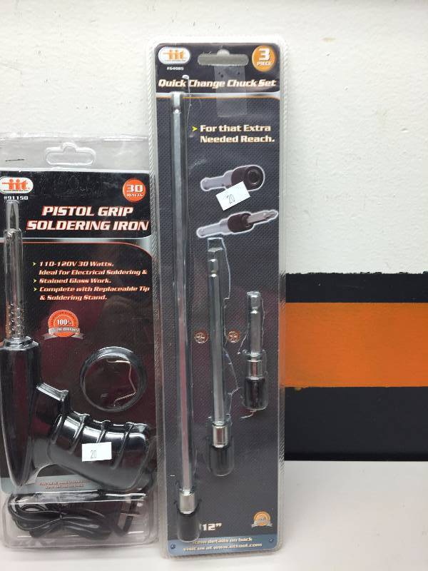 IIT PISTOL GRIP SOLDERING IRON AND IIT QUICK CHANGE CHUCK SET - 3-6-12