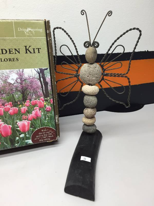 FLOWER GARDEN KIT, BUTTERFLY HOME DECOR, SINGER MINI STITCH QUICK