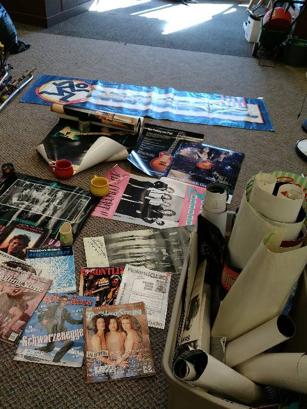 Large Tub of Music Advertising Posters and Concert Posters