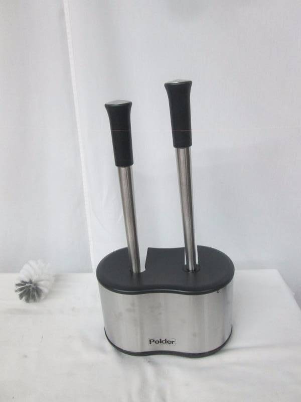 lot 54 image: Polder Dual Bath Caddy with Bonus Brush