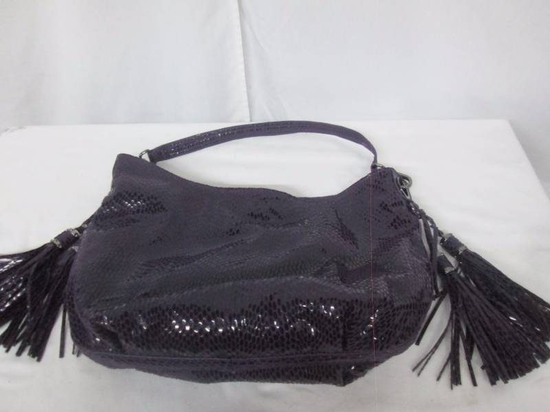 lot 42 image: SR2 by Sondra Roberts Textured Snake Hobo Handbag