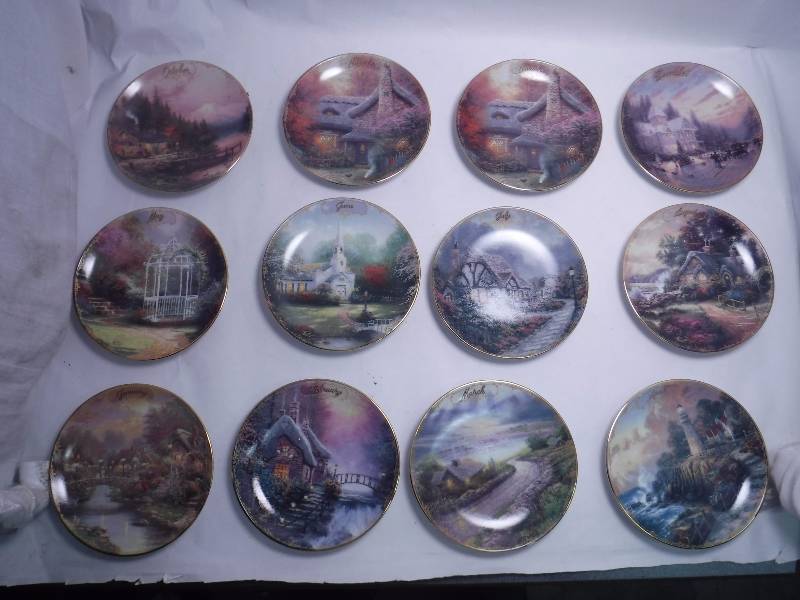 lot 57 image: 12 Monthly Plates - 5 34 Diameter
