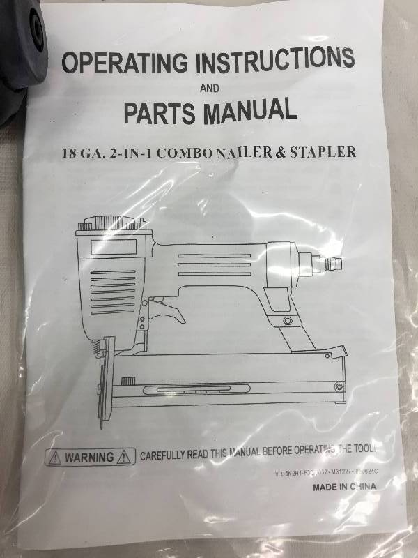 lot 57 image: 18 ga. 2 in 1 combo nailer&stapler