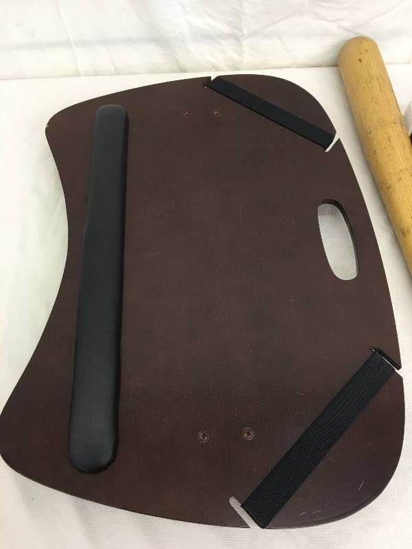 lot 121 image: baseball bat,blinds,tv lap tray