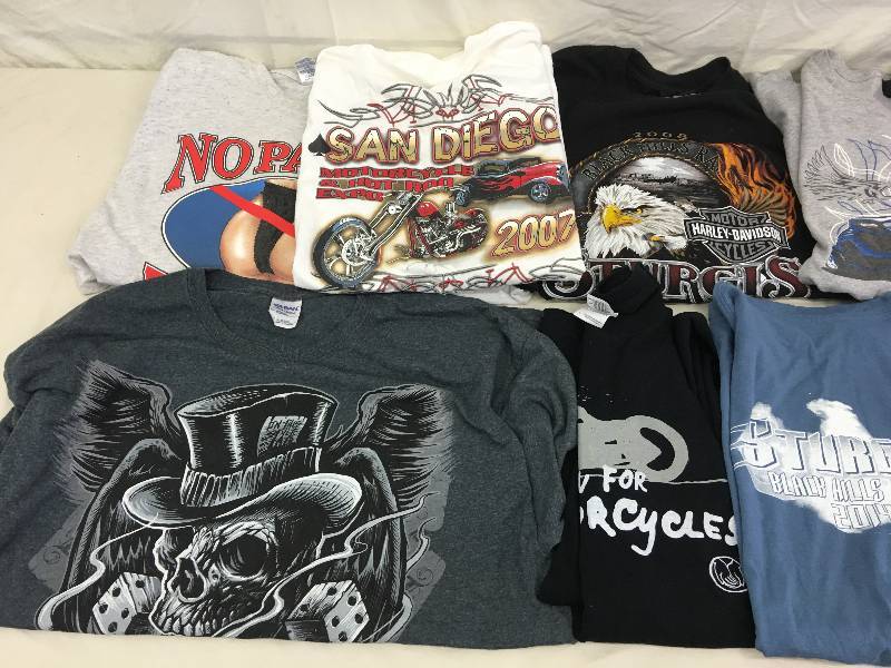 lot 161 image: Xl harley davidson shirts