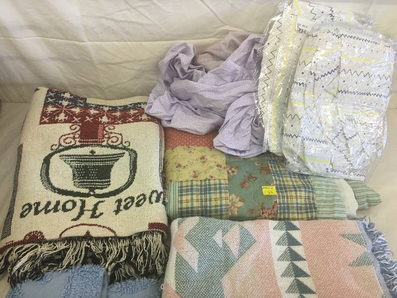 lot 188 image: assorted sheets,blankets
