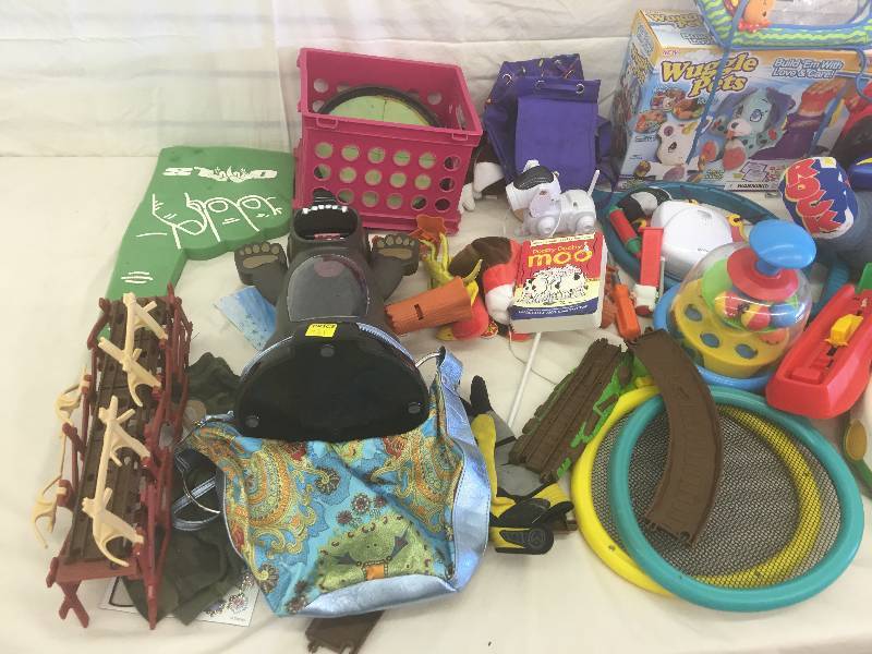 lot 221 image: lots of toys,monster hands
