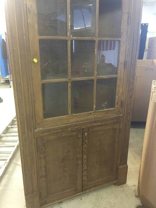 lot 250 image: Antique corner cabinet
